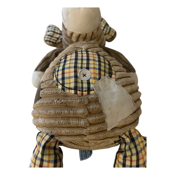 Jellycat 9" Cordy Roy Puppy Dog Brown Patchwork Plaid Stuffed Small Plush - Picture 6 of 8